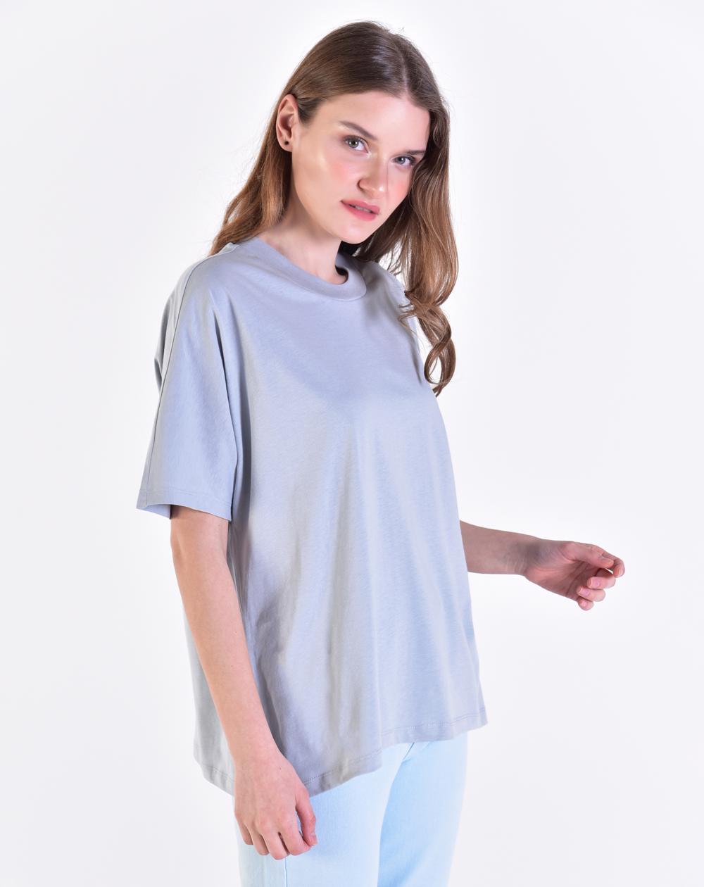 Buz Mavi Oversize Basic T-shirt P0730 – J6J7