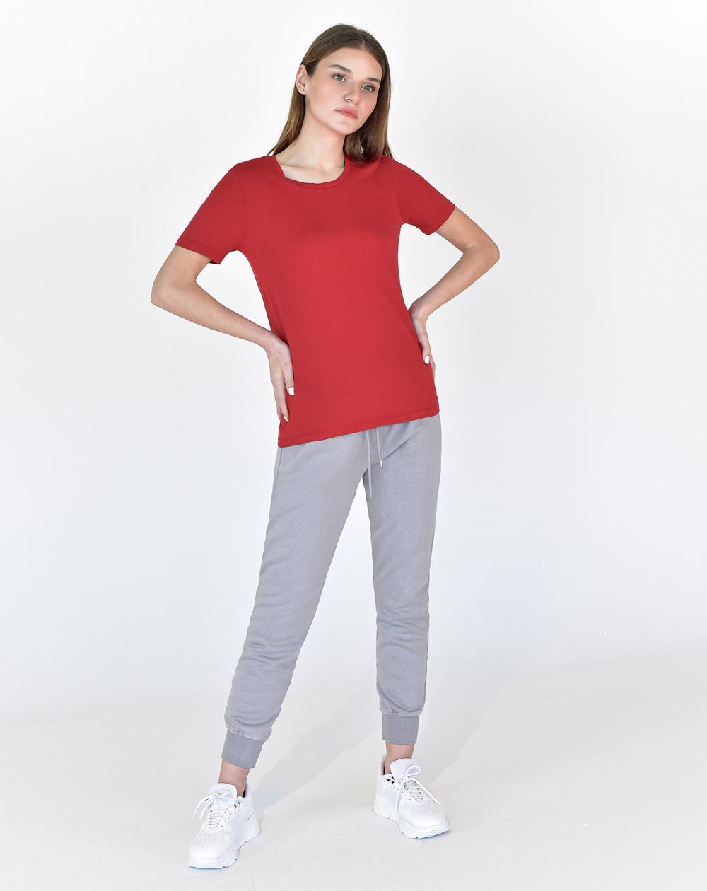 Kırmızı Bisiklet Yaka Basic T-shirt P0756 – D10D11