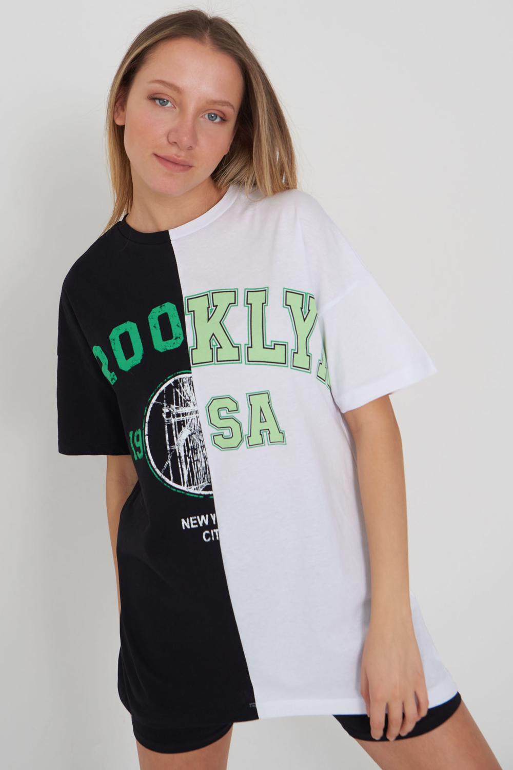Addax Blok Renk T-shirt. 2