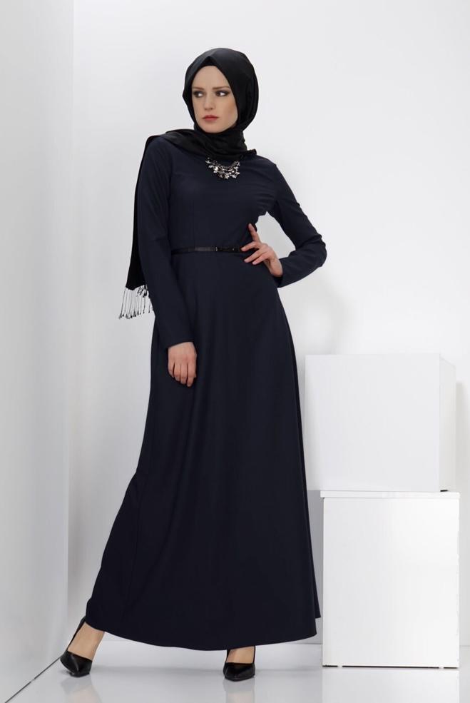 navy blue hijab outfit