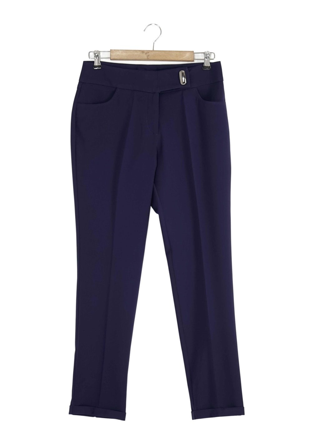 Navy Ponte Knit Pants