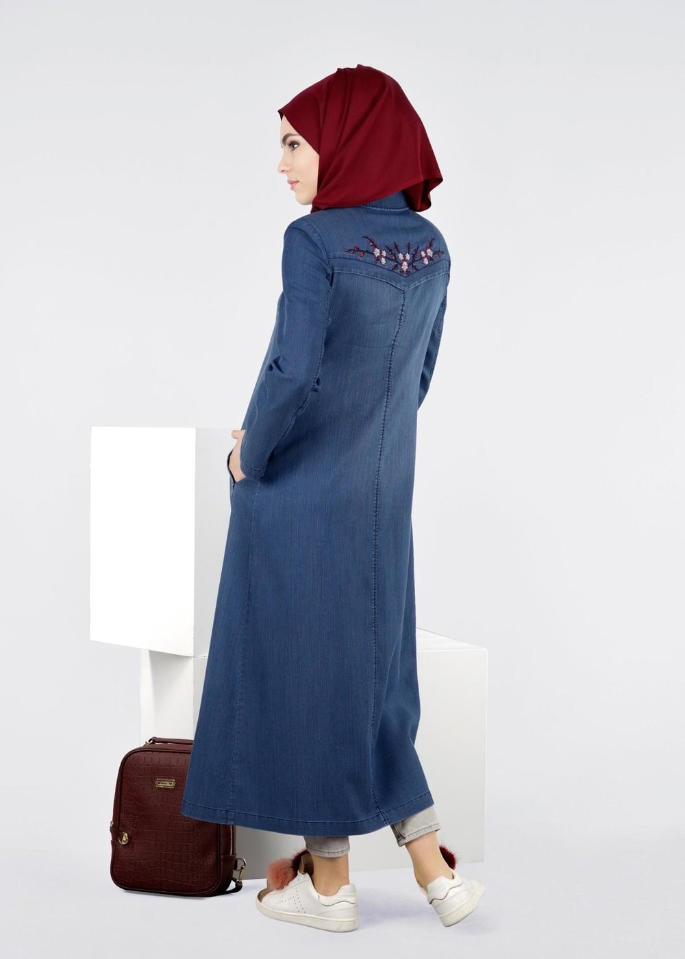 Denim abaya 2025 design 2017