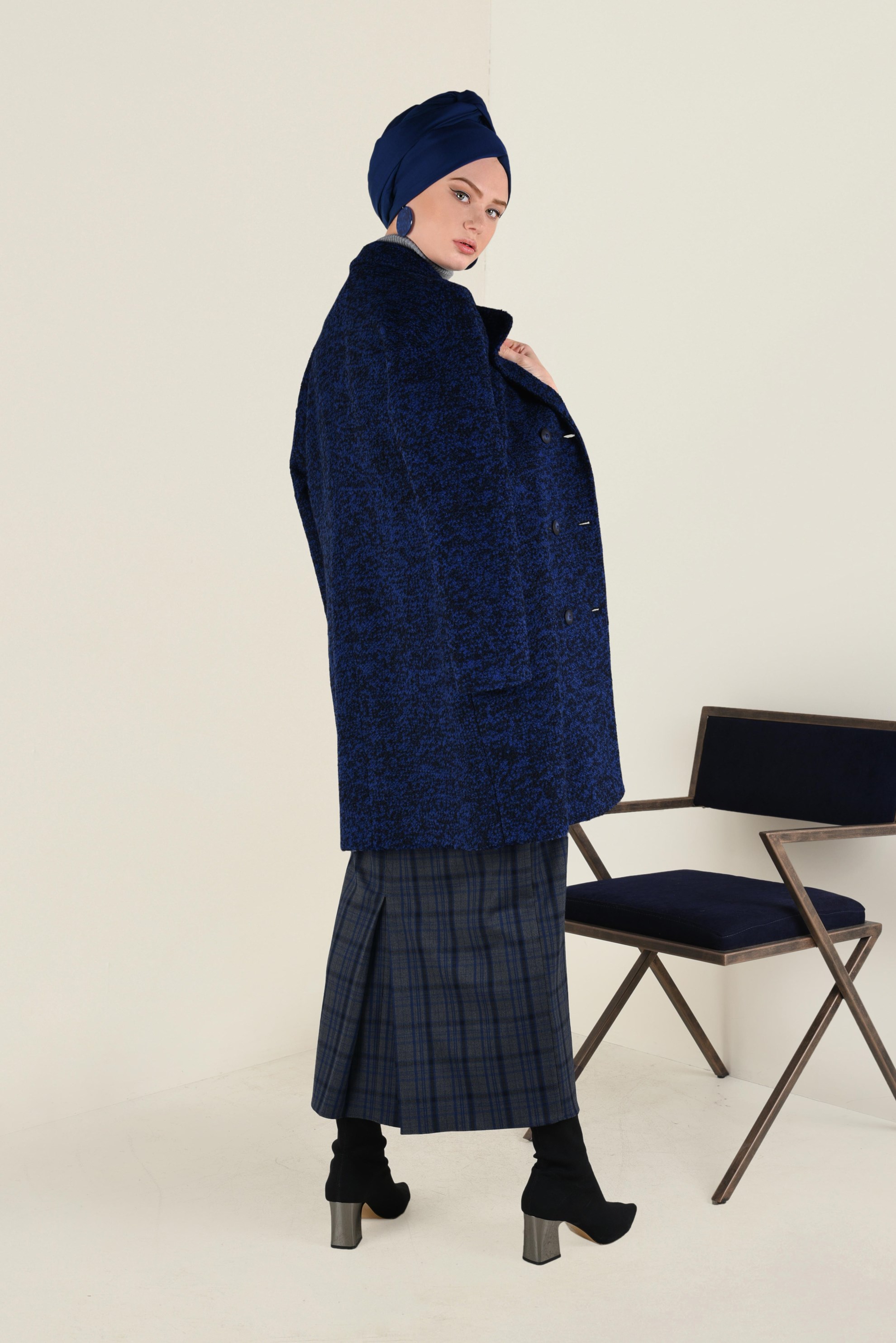 Toast knitted hot sale tweed coat