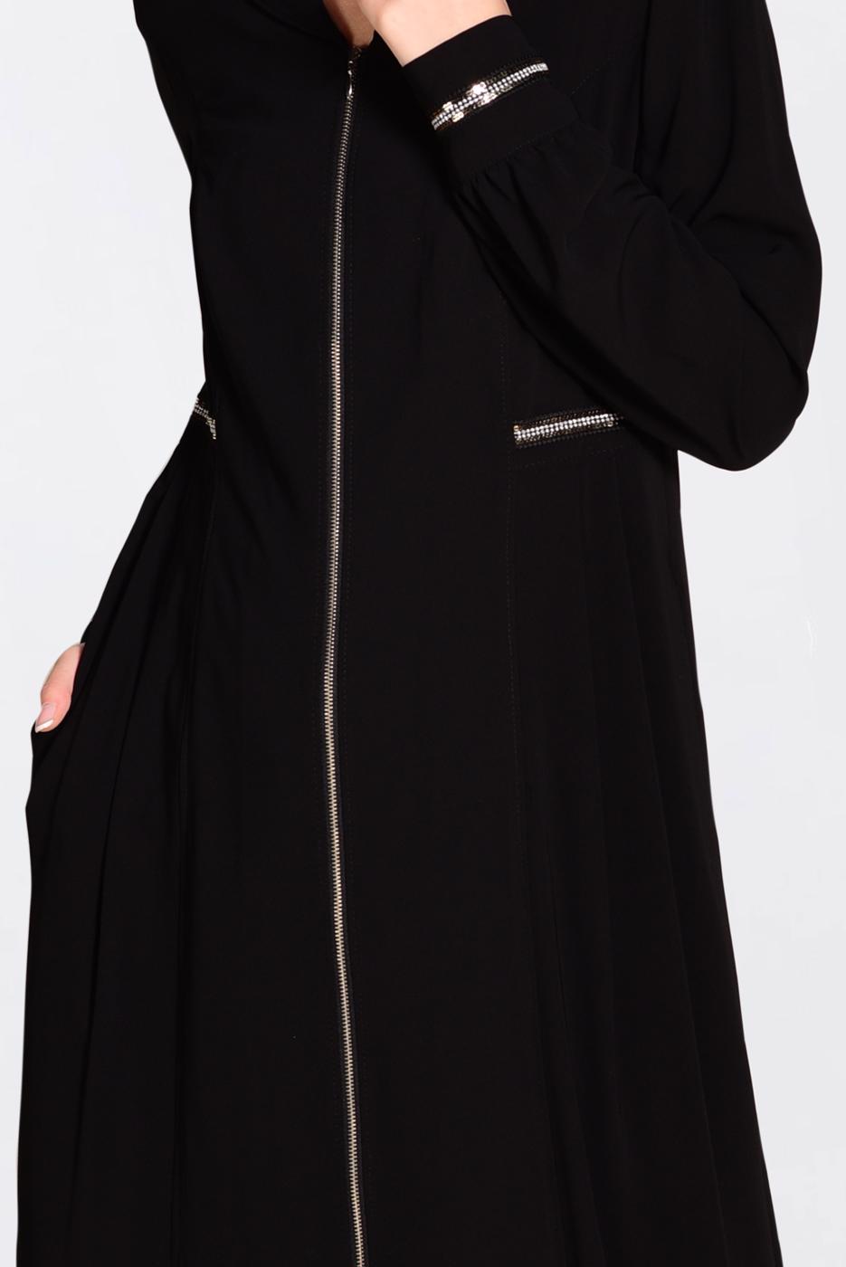 Zippered and Pocketed Woman Hijab Abaya | ALVİNA