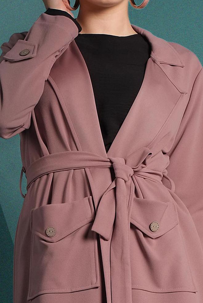 trench coat rose poudre