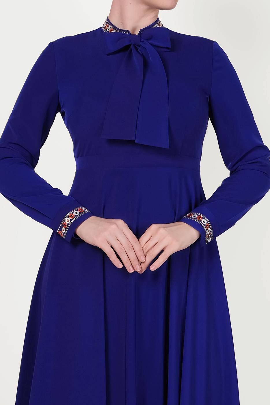 button tie neck dress chelsea28