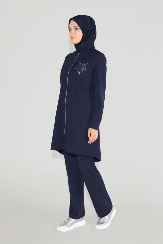 womens navy blue tracksuit