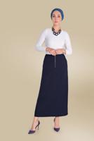 FRONTAL ZIPPED SKIRT WITH POCKETS 60082 