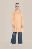 COTTON TUNIC WITH RUFFLE DETAILS 40712 