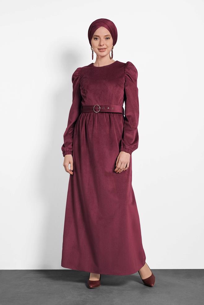 robe velours rouge bordeaux