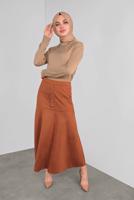 BUTTONED SUEDE SKIRT 60115 