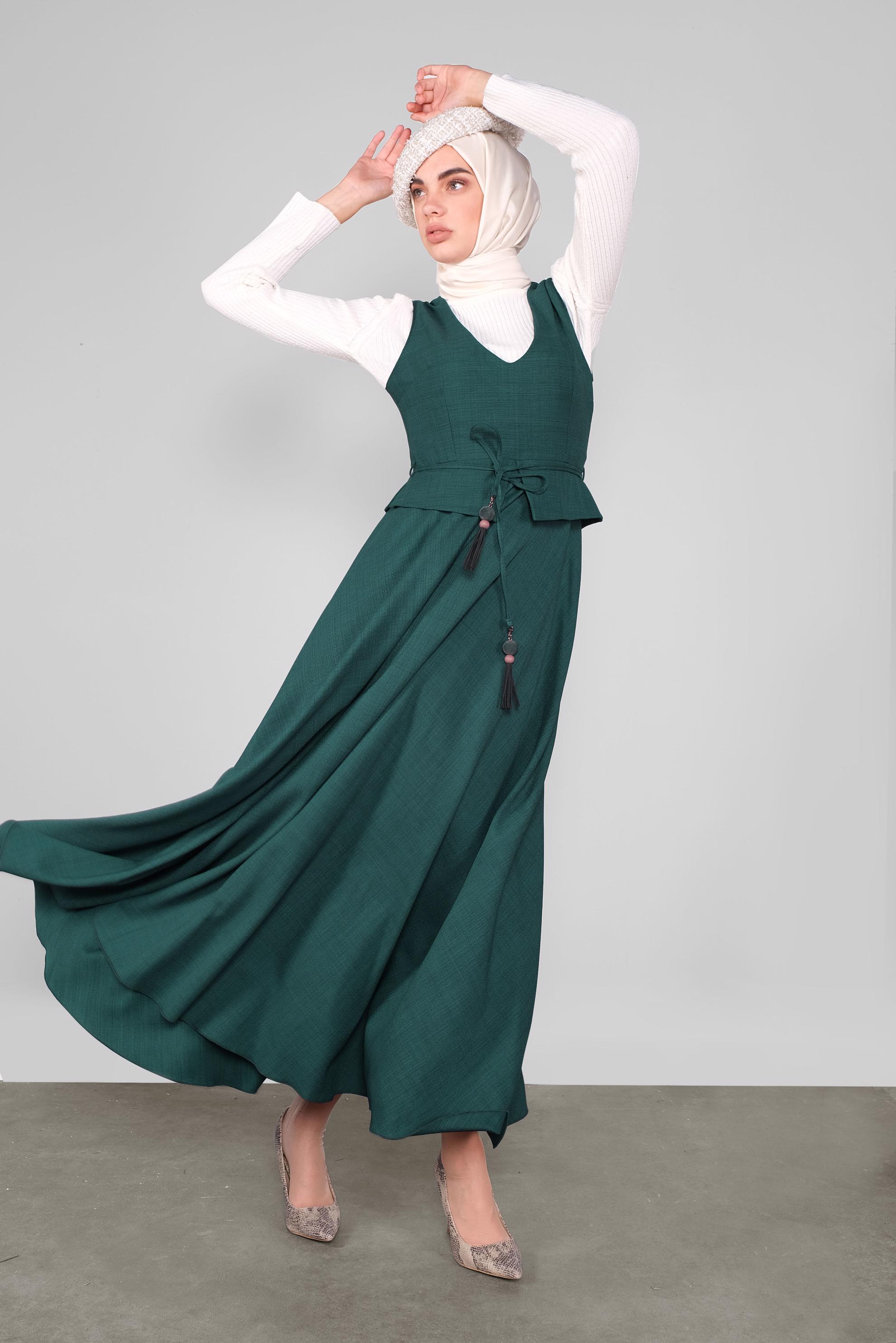 Pinafore on sale skirt green