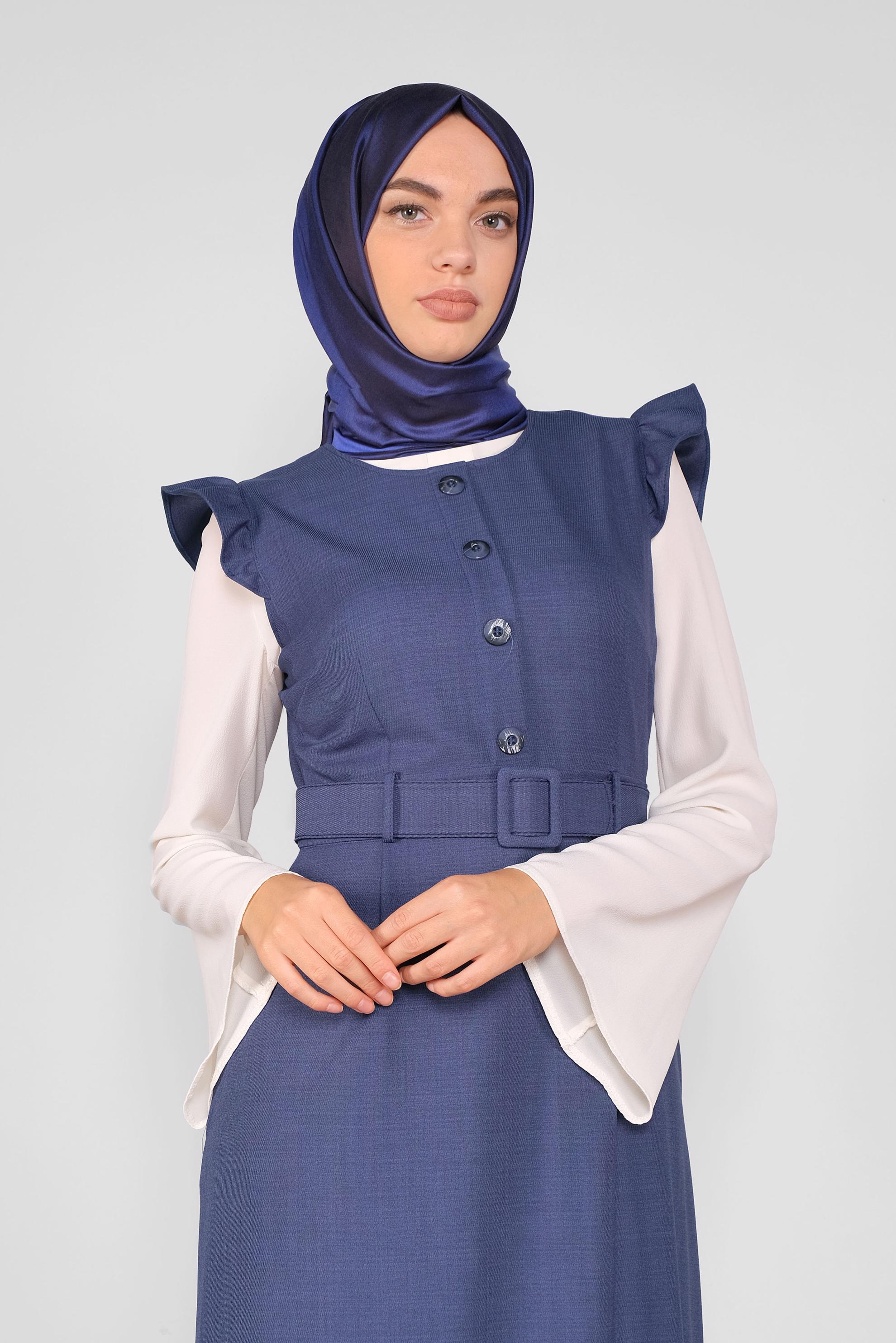 JUPE CHASUBLE RUCH BOUTONN HIJAB FEMME ALV NA