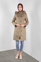 FAUX-FUR-TRIM HOODED PARKA 90139