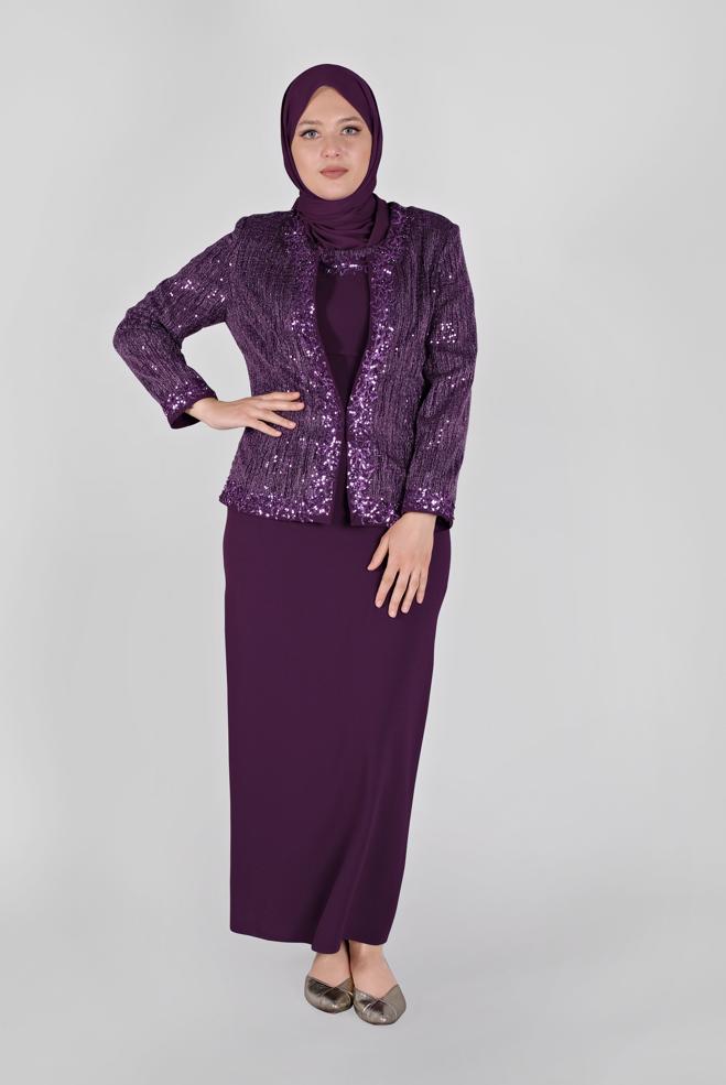 Female damson SEQUINED SUIT WITH DRESS 30105 