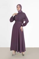 BELTED CREPE DRESS 42298 