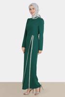 Female green GEM STRIPED DRESS 42887