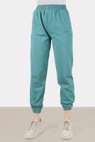 Female green TRACKSUIT PANTS WITH ELASTIC CUFFS 70397