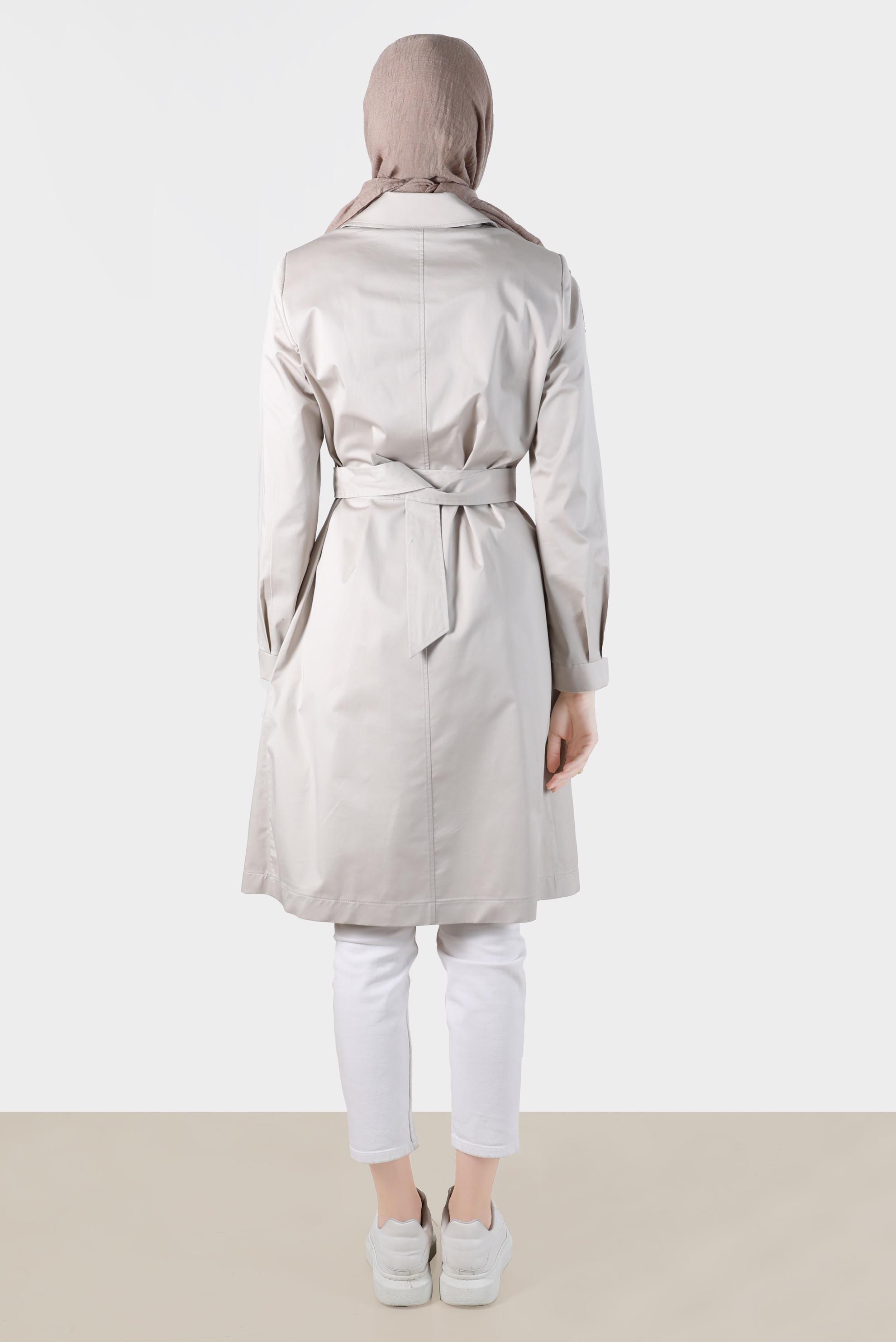 BELTED SNAPPED TRENCH COAT | ALVİNA