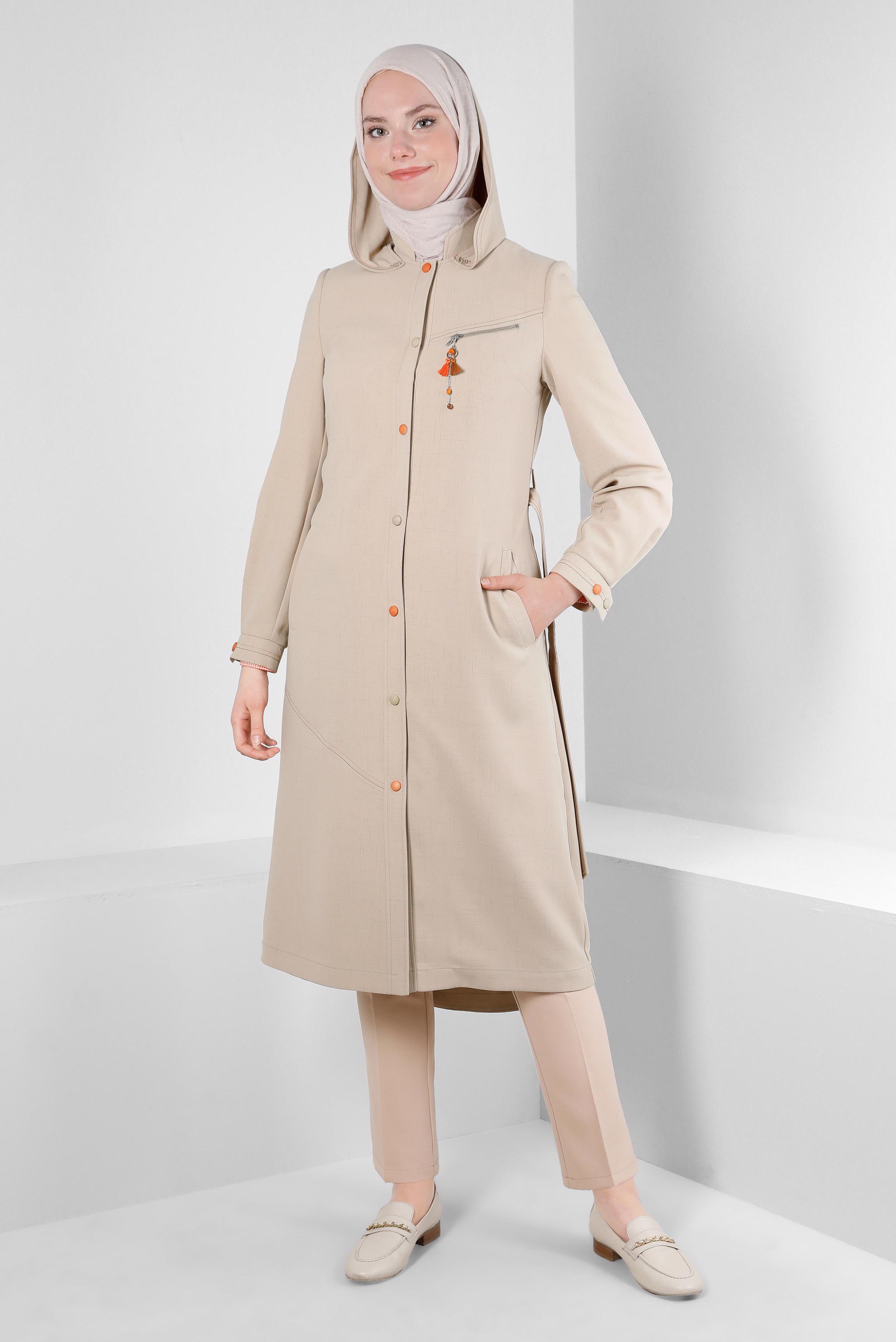 Trench coat deals detachable hood