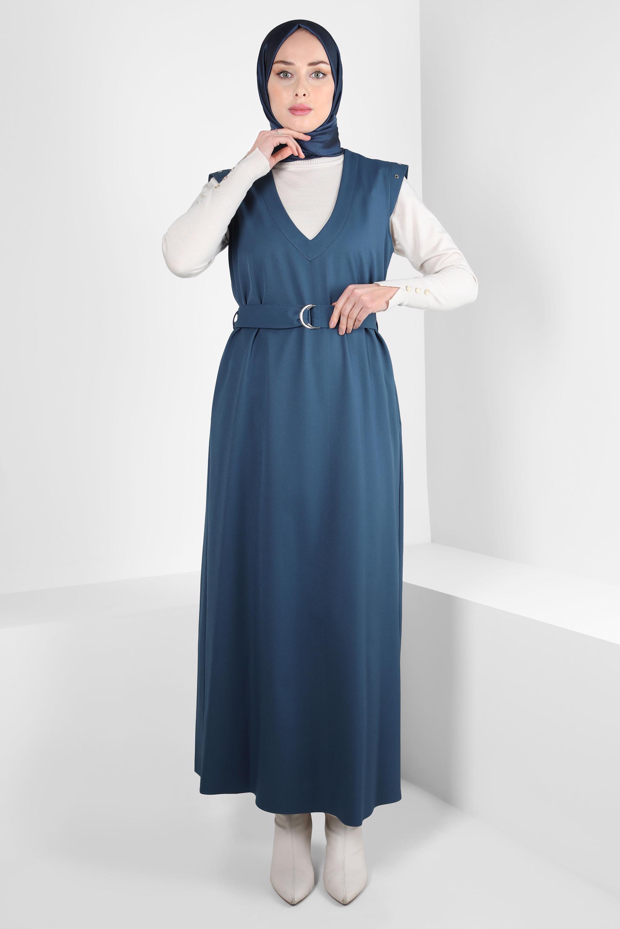 Belted hotsell pinafore dress