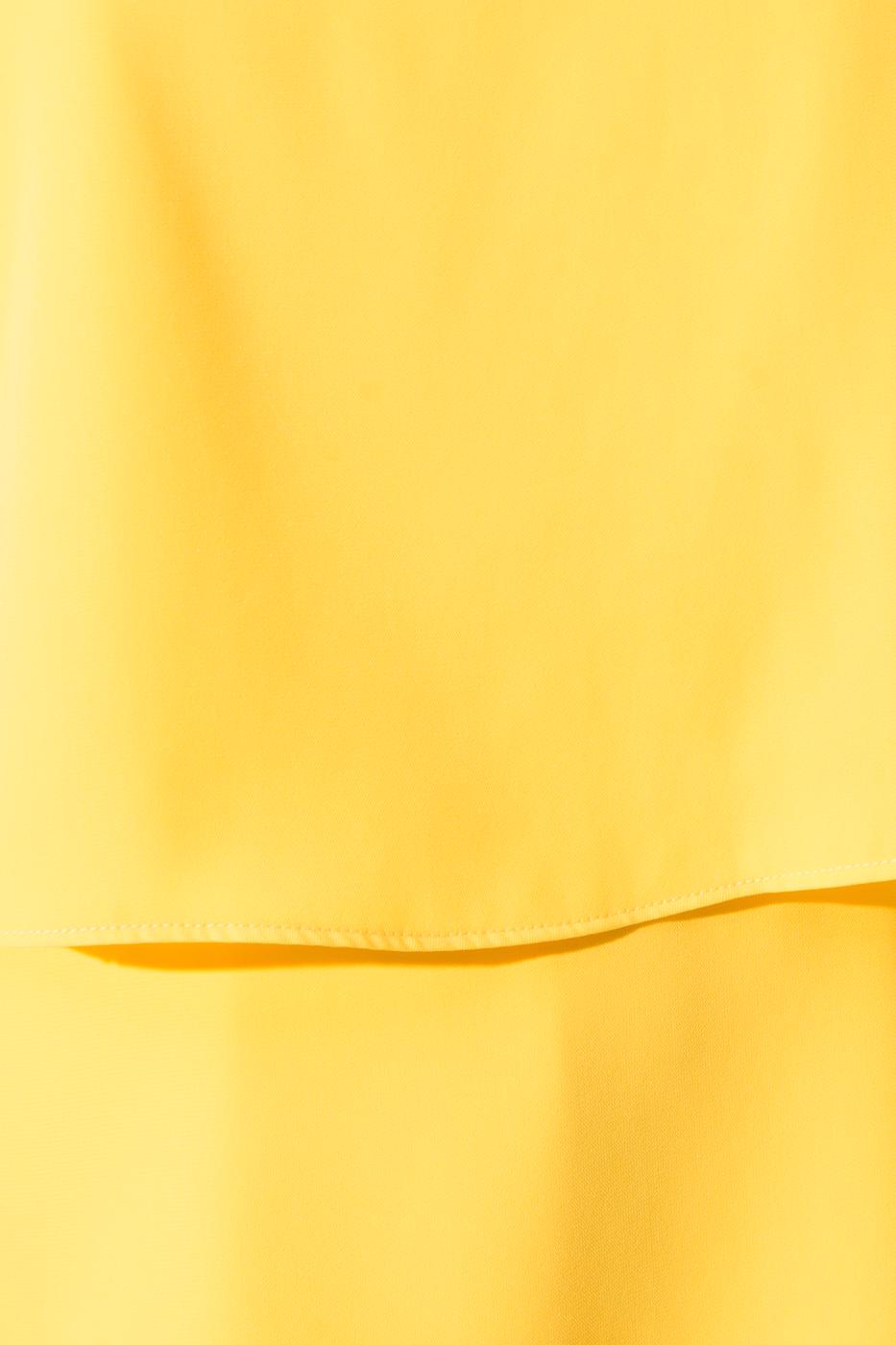 Bayan Sarı Askılı Etek Görünümlü Mini Tulum