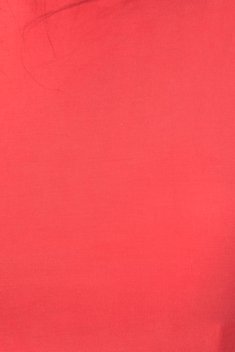 Bayan Kırmızı Kolsuz Basic Tişört