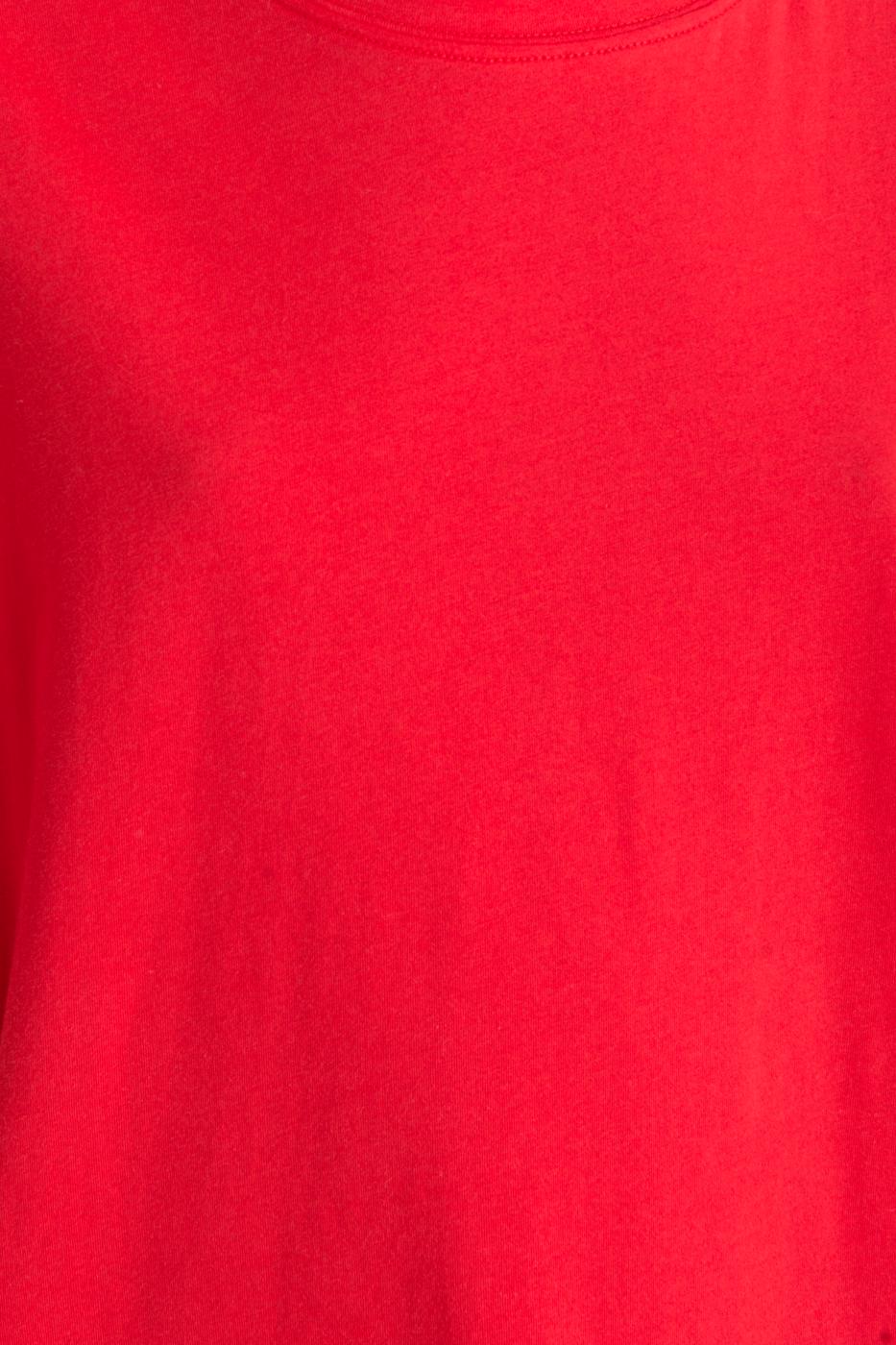 Bayan Kırmızı Kısa Kol Basic Mini Tişört Elbise