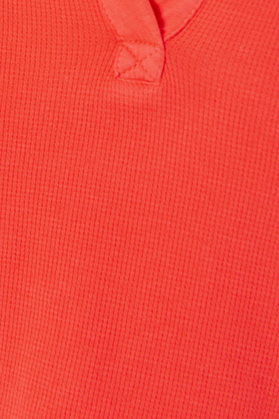 Bayan Kırmızı Yaka Detaylı Sweatshirt
