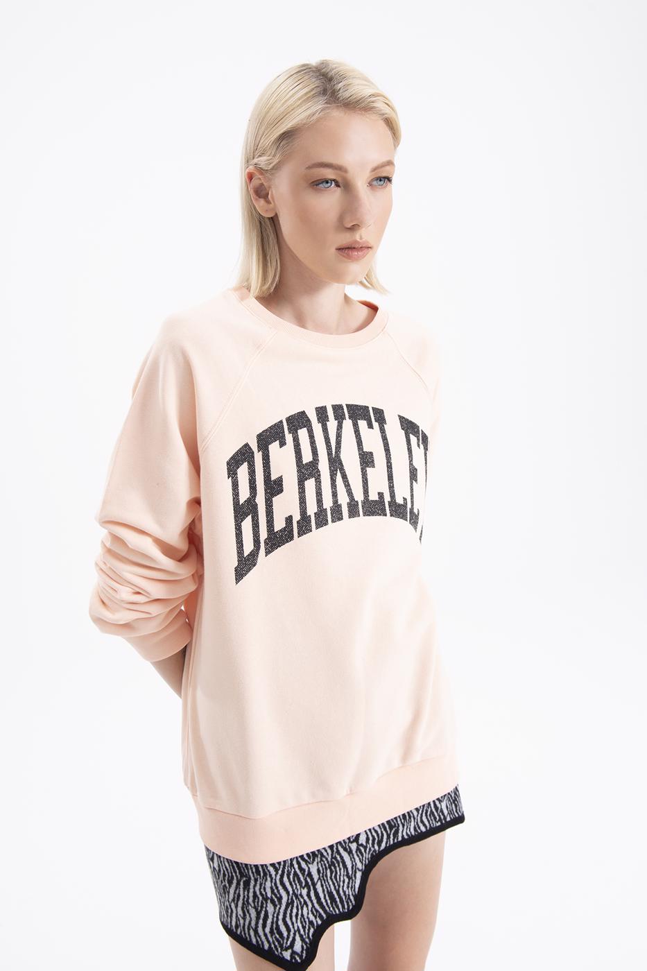 Bayan Pudra Ön Baskı Detaylı Sweatshirt