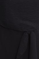 Bayan Siyah Sırt Dekolteli Yaka Detaylı Mini Elbise