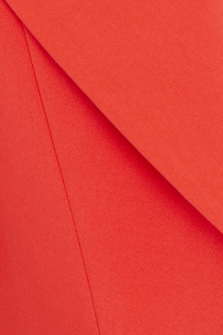 Bayan Kırmızı Kısa Kollu Crop Blazer Ceket