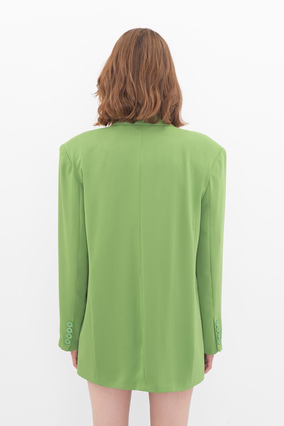 Bayan Yeşil Oversize Blazer Ceket