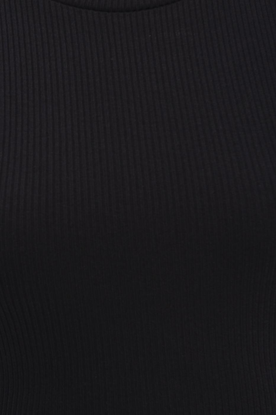 Bayan Siyah Bel Pencereli Mini Kalem Elbise
