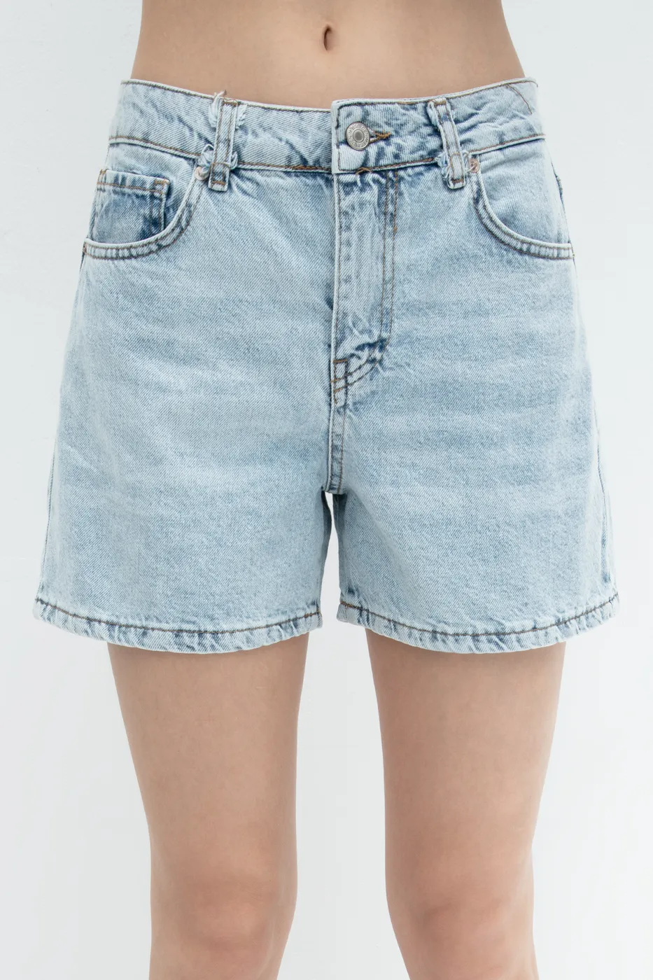 Bayan Mavi Denim Bermuda Şort