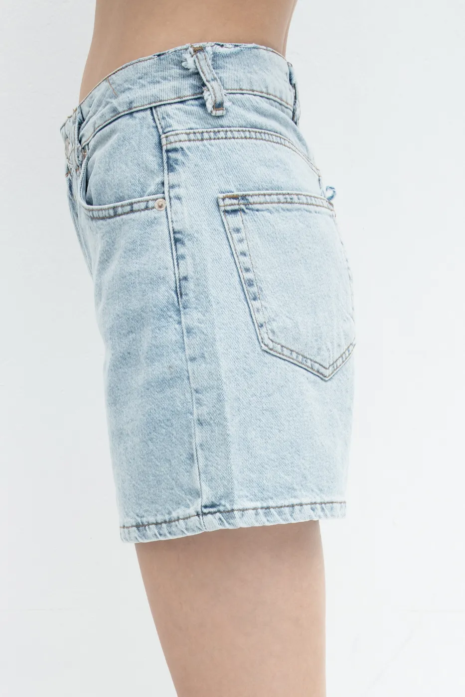 Bayan Mavi Denim Bermuda Şort