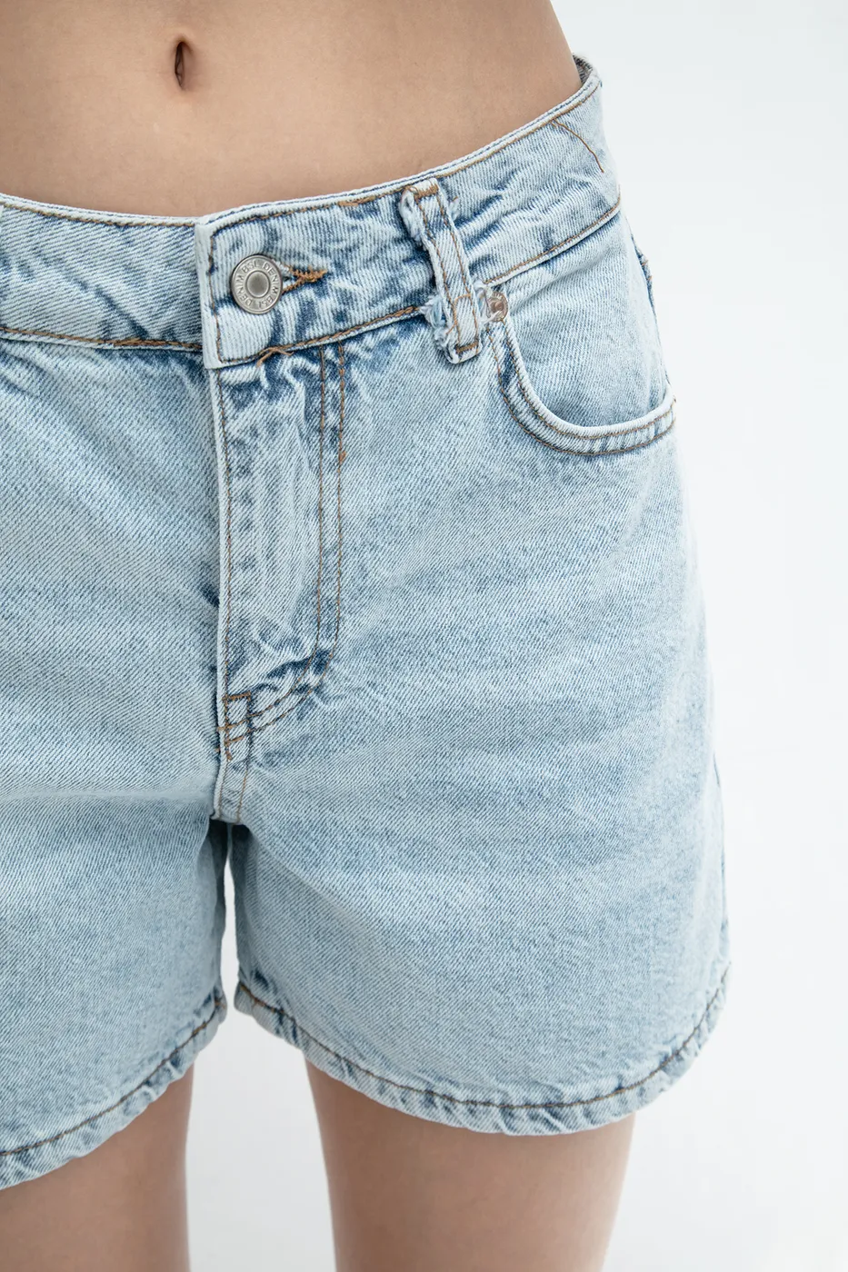 Bayan Mavi Denim Bermuda Şort