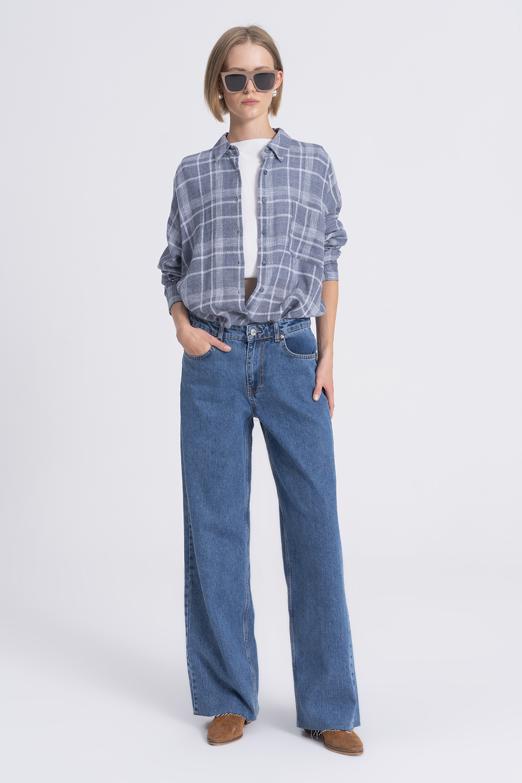 Baggy Normal Bel Denim Pantolon