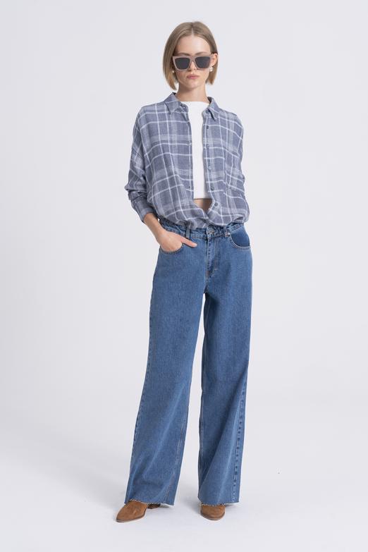 Baggy Normal Bel Denim Pantolon