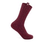 Red ECCO Hygge Ribbed Mid Cut