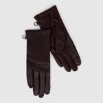 Brown ECCO Womens Plissé Gloves