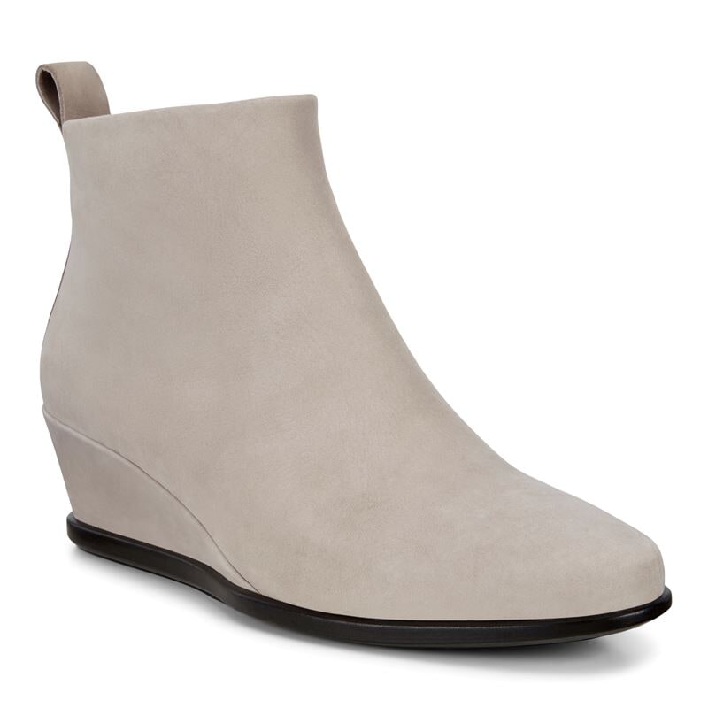 Grey on sale wedge booties