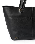 Black ECCO Tote M Pebbled Leather Bag