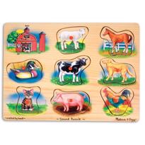 genel Wooden Puzzle with Sound- Farm Animals 
