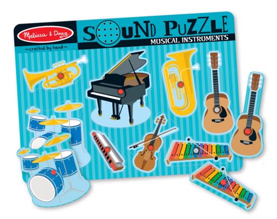 Men genel Wooden Puzzle with Sound - Musical Instruments