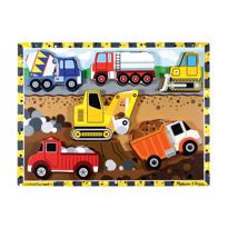  Wooden Chunky Puzzle - Construction Vehicles 