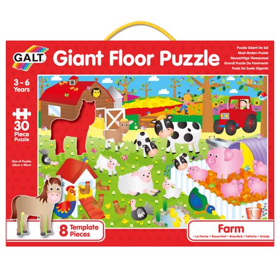 Erkek genel Giant Floor Puzzle Farm 30 parça 3-6 Yaş