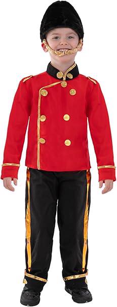 Erkek genel Boys Adventure Busby Guard Childrens Costume