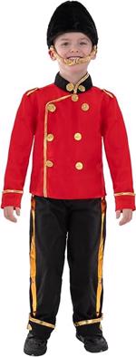 Erkek genel Boys Adventure Busby Guard Childrens Costume