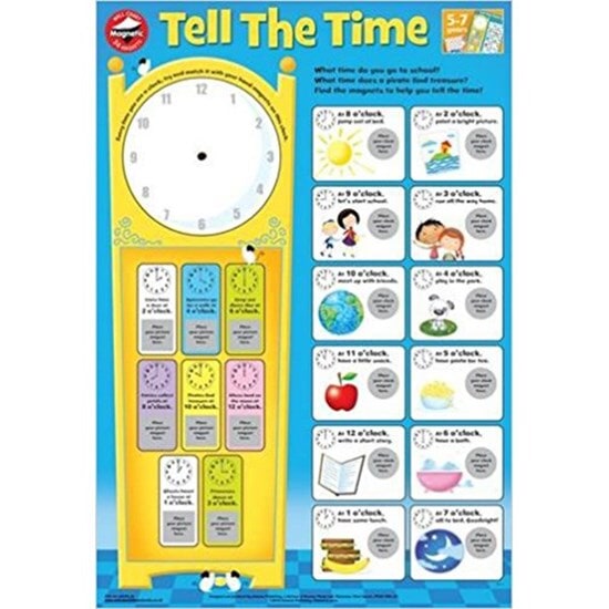 Men genel Tell the Time Magnetic Wall Chart